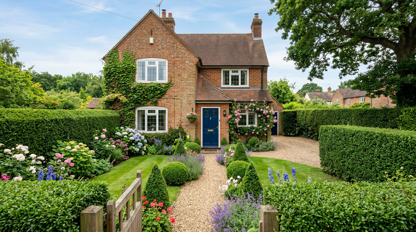 Well maintained garden bushes at a residential property